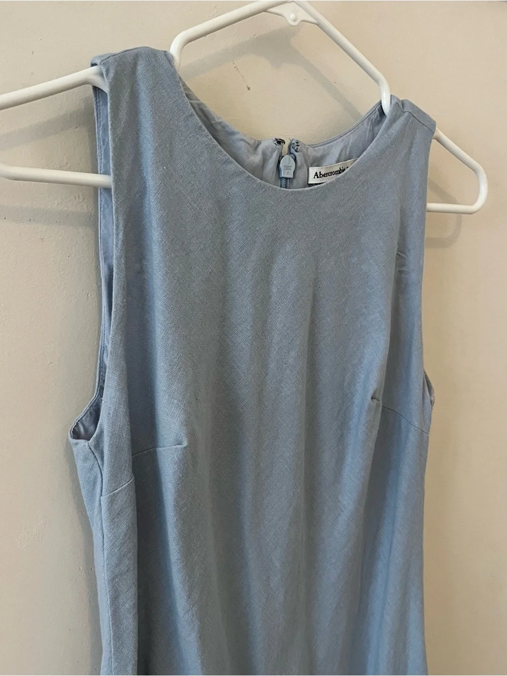 Abercrombie & Fitch | light blue linen blend maxi dress